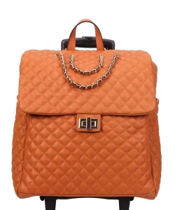 Fashion Quilted Luggage Bag XC6575 BROWN/